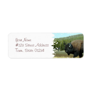 Étiquettes postales de bison