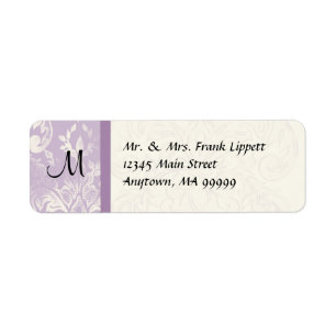 Étiquettes postales - Fleur di Lys Damask -