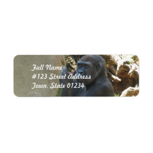 Étiquettes postales réfléchies de gorille