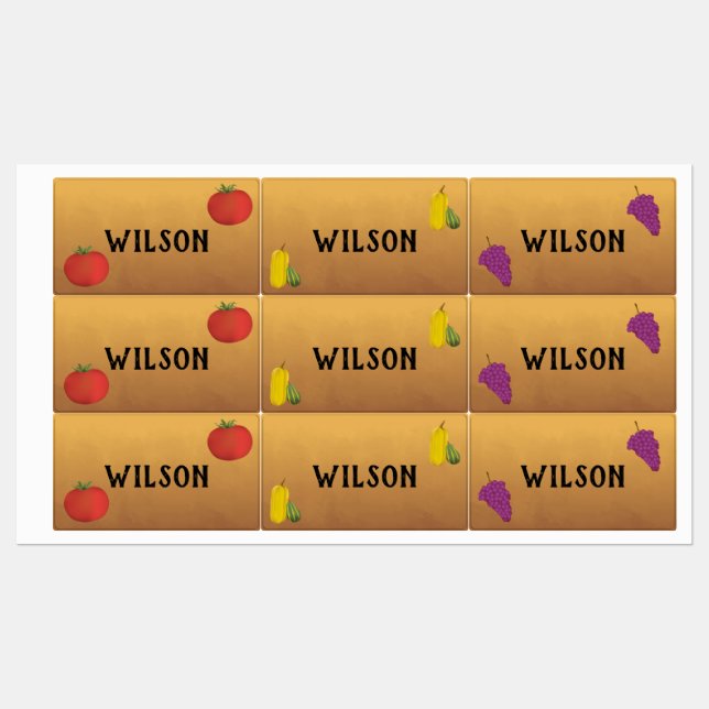 Étiquettes Potluck (Feuille)