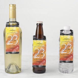 Étiquettes Pour Bouteilles 23e anniversaire de Mariage de Topaz impérial