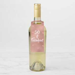 Étiquettes Pour Bouteilles 50 et Fabuleux anniversaire