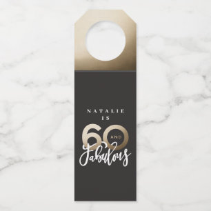 Étiquettes Pour Bouteilles 60 ans et fabuleux merci cadeau de naissance moder