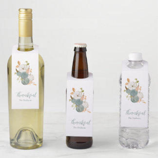 Étiquettes Pour Bouteilles Action de grâce