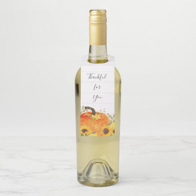 Étiquettes Pour Bouteilles Action de grâce pour vous (Sur bouteille)