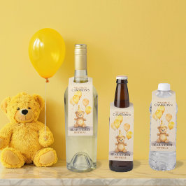 Étiquettes Pour Bouteilles Affiche de bienvenue Ours-y premier anniversaire O