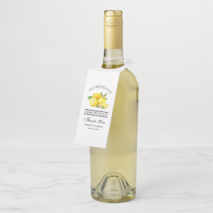 Étiquettes Pour Bouteilles Aquarelle Lemons Limoncello Mariage Merci