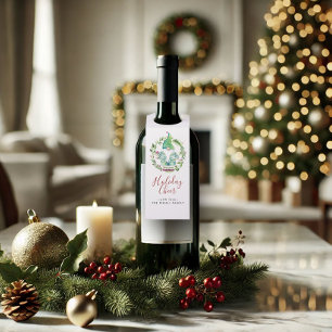 Étiquettes Pour Bouteilles Aquarelle Noël Gnome