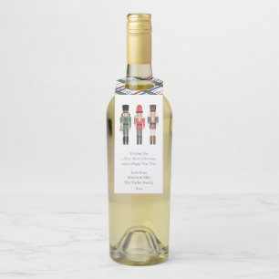 Étiquettes Pour Bouteilles Aquarelle Nutcracker Client Appréciation Bot cadea