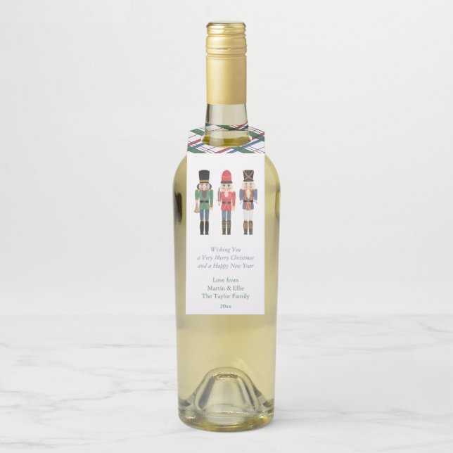 Étiquettes Pour Bouteilles Aquarelle Nutcracker Client Appréciation Bot cadea (Sur bouteille)