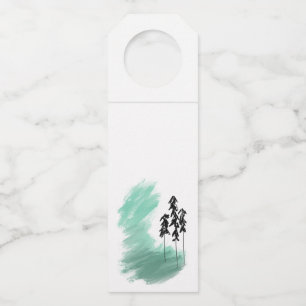 Étiquettes Pour Bouteilles art de l'arbre vert scandinave simple moderne ment