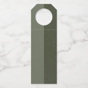 Étiquettes Pour Bouteilles Balise Moss Green Split Bottle Hanger - Personnali