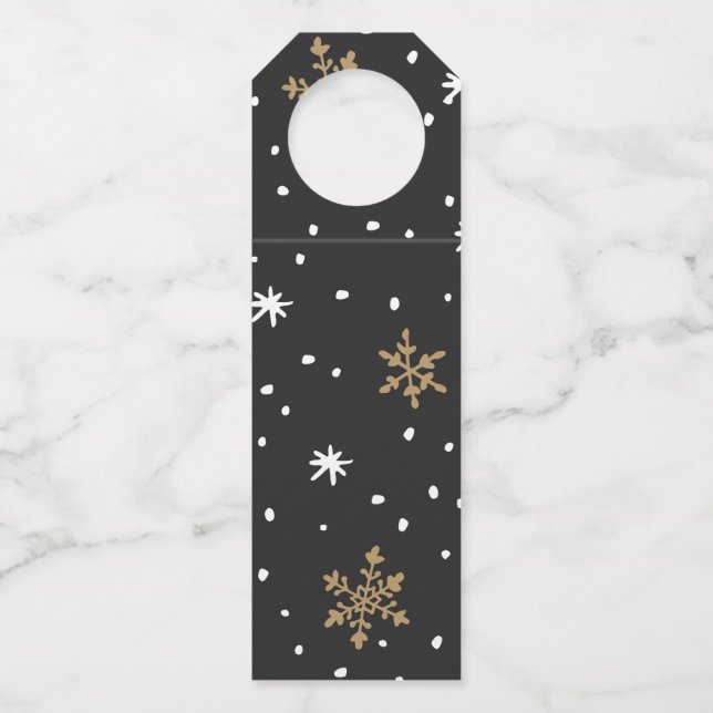 Étiquettes Pour Bouteilles Balises de Noël (Devant)
