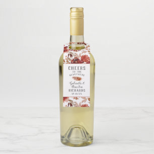 Étiquettes Pour Bouteilles Beauté Rustique Mariage Floral Cheveux & Merci