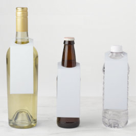 Étiquettes Pour Bouteilles Blanc givré uni | Classique | Élégant