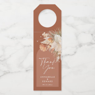 Étiquettes Pour Bouteilles Bohenian boho rouille terre cuite mariage merci