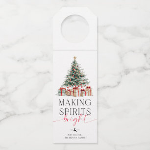 Étiquettes Pour Bouteilles Cadeau pour rendre l'esprit de fabrication d'arbre