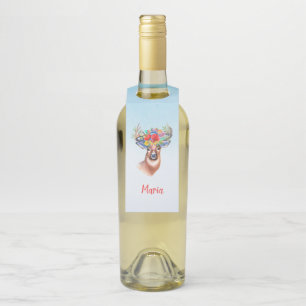 Étiquettes Pour Bouteilles Cerf Floral