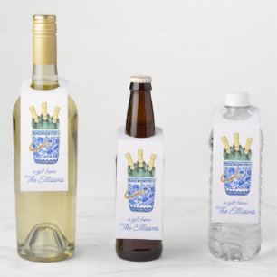 Étiquettes Pour Bouteilles Chinoiserie Aquarelle Sac à glace