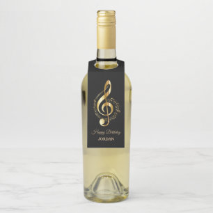 Étiquettes Pour Bouteilles Clé d'or monogramme