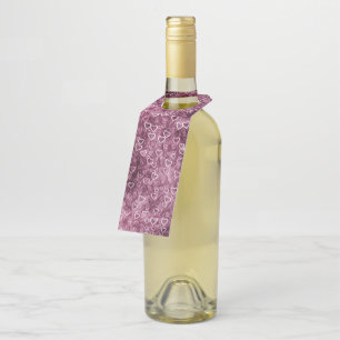 Étiquettes Pour Bouteilles Coeurs tombants - Rose