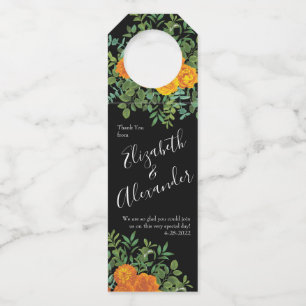 Étiquettes Pour Bouteilles Collection de mariage gothique Halloween noir et o