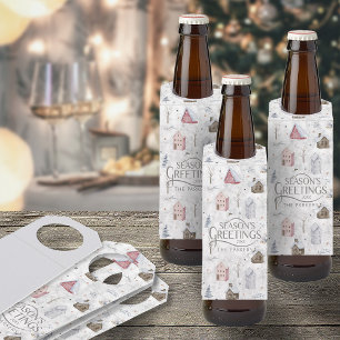 Étiquettes Pour Bouteilles Cosy Home Christmas Pink ID985