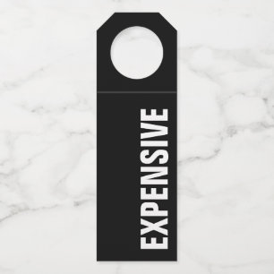 Étiquettes Pour Bouteilles COÛT sur noir