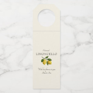 Étiquettes Pour Bouteilles Cream moderne citron jaune Mariage d'événement Lim