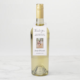 Étiquettes Pour Bouteilles Créez votre propre photo Merci pour le mariage
