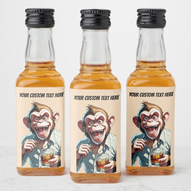Étiquettes Pour Bouteilles De Liqueur Animal de partie de texte personnalisé (Bouteilles)