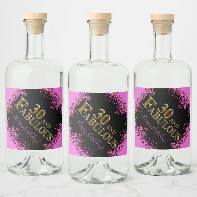 Étiquettes Pour Bouteilles De Liqueur Anniversaire 30 ans (Bouteilles)