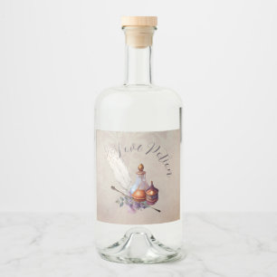 Étiquettes Pour Bouteilles De Liqueur Aquarelle magique Love Potion