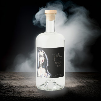 Étiquettes Pour Bouteilles De Liqueur Aquarelle Sorcière gothique Halloween Noir