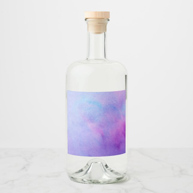 Étiquettes Pour Bouteilles De Liqueur Aquarelle violette (Devant)