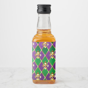 Étiquettes Pour Bouteilles De Liqueur Arrière - plan de bijoux Mardi Gras