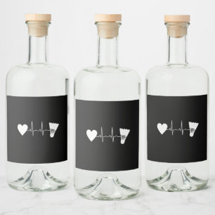 Étiquettes Pour Bouteilles De Liqueur Badminton - Ball de Badminton