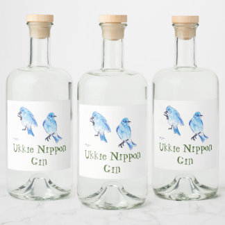 Étiquettes Pour Bouteilles De Liqueur bird of hope_mountain bluebird