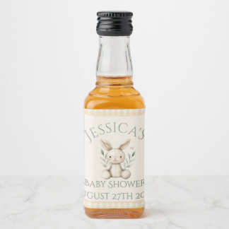 Étiquettes Pour Bouteilles De Liqueur ~Boho Bunny Baby shower neutre