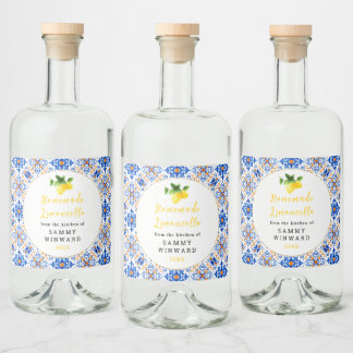 Étiquettes Pour Bouteilles De Liqueur Boisson Limoncello Maison