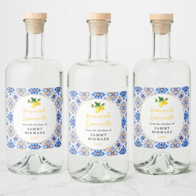 Étiquettes Pour Bouteilles De Liqueur Boisson Limoncello Maison (Bouteilles)
