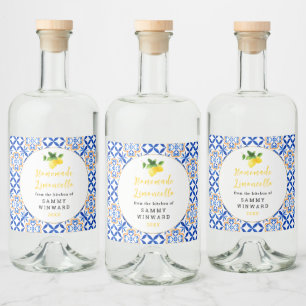Étiquettes Pour Bouteilles De Liqueur Boisson Limoncello Maison