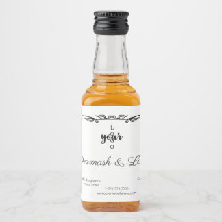 Étiquettes Pour Bouteilles De Liqueur Bordure classique Feuille Bougie de parfum de luxe