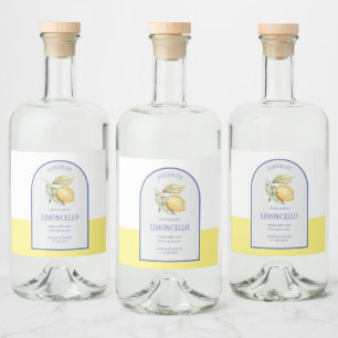 Étiquettes Pour Bouteilles De Liqueur Bouteille Mariage Boho Arch Lemons Limoncello