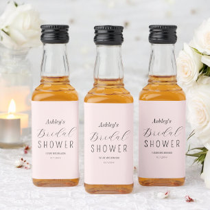 Étiquettes Pour Bouteilles De Liqueur Brunch rose pâle Fête des mariées