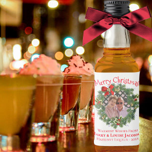 Étiquettes Pour Bouteilles De Liqueur Cadre photo de Noël Fun Holiday Mini