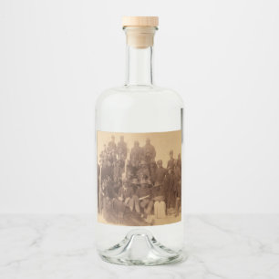Étiquettes Pour Bouteilles De Liqueur Cavalerie de combat afro-américaine : Guerriers bu