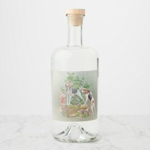 Étiquettes Pour Bouteilles De Liqueur Chasse aux chiens