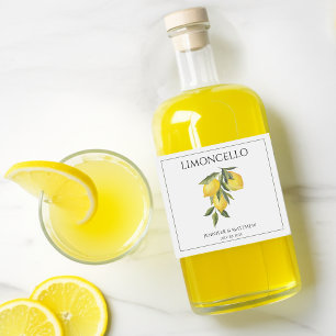 Étiquettes Pour Bouteilles De Liqueur Citron Limoncello Remerciement Cadeau de Mariage