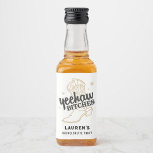 Étiquettes Pour Bouteilles De Liqueur Country Western Bachelorette Mini bouteille Favori